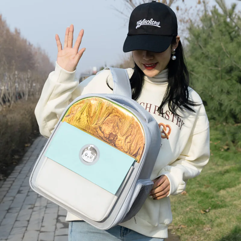 Сумка для домашних животных прозрачная удобная дышащая Сумочка на плечо кошки