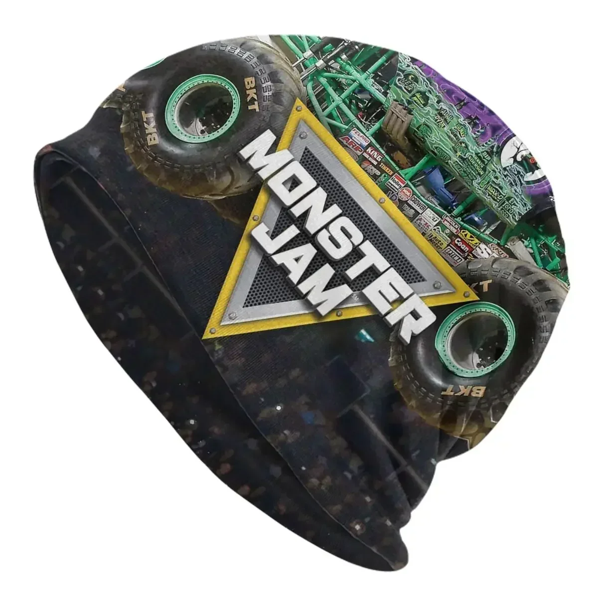 Классическая теплая вязаная шапка с изображением монстра джема женская