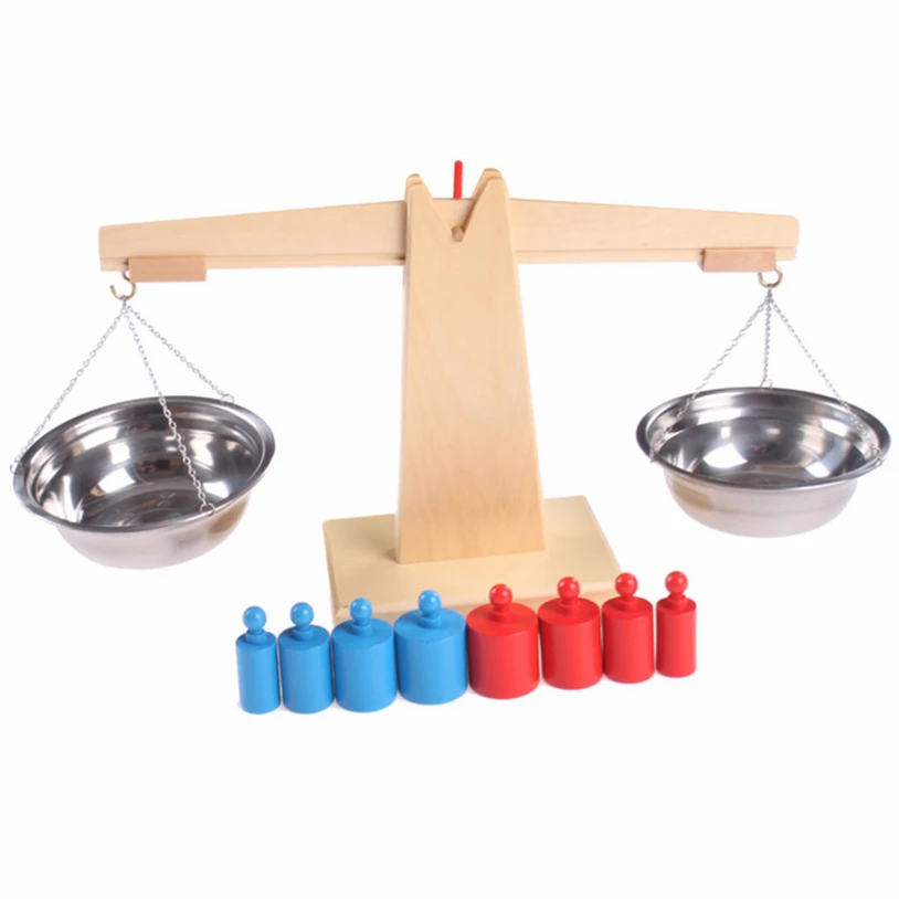 

Montessori Wooden Toys Balance Scale Sensorial Materials Toys For Kids 2 To 4 Years Old Teaching Aid Toys For Children D44Y