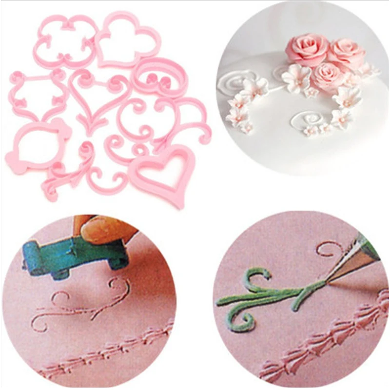 

12Pcs Wedding DIY Various Flowers Biscuit Mould Christmas Cookie Cutters Kitchen Baking Cake Decorating Tools Seal Soap Stamp