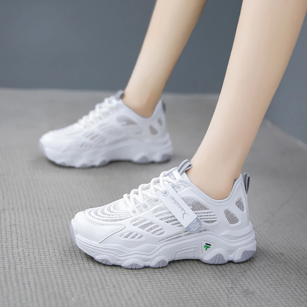 2023 Summer New Casual Old Daddy Shoes Ins Trend Breathable Mesh Surface Flat Heel Student Sneakers Women Shoes