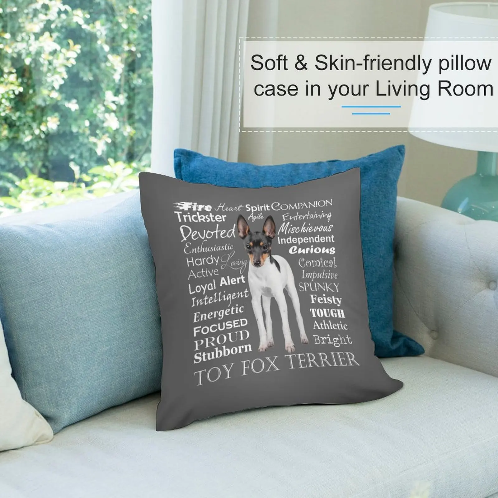 Декоративные наволочки для диванной подушки Toy Fox Terrier