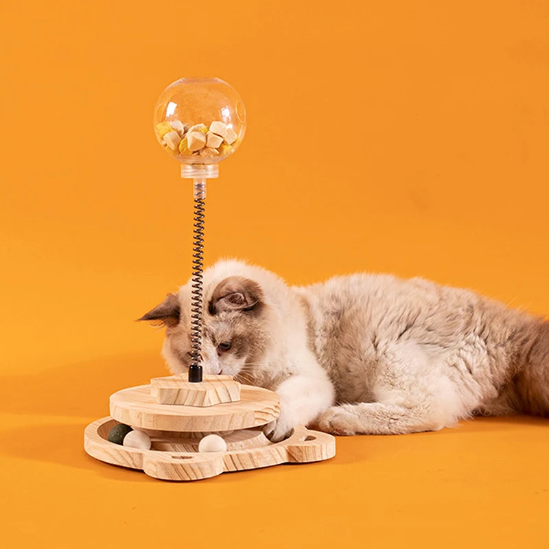 

Диспенсер для кошек, интерактивная игра с кормушкой для кошек, для похудения и потери веса