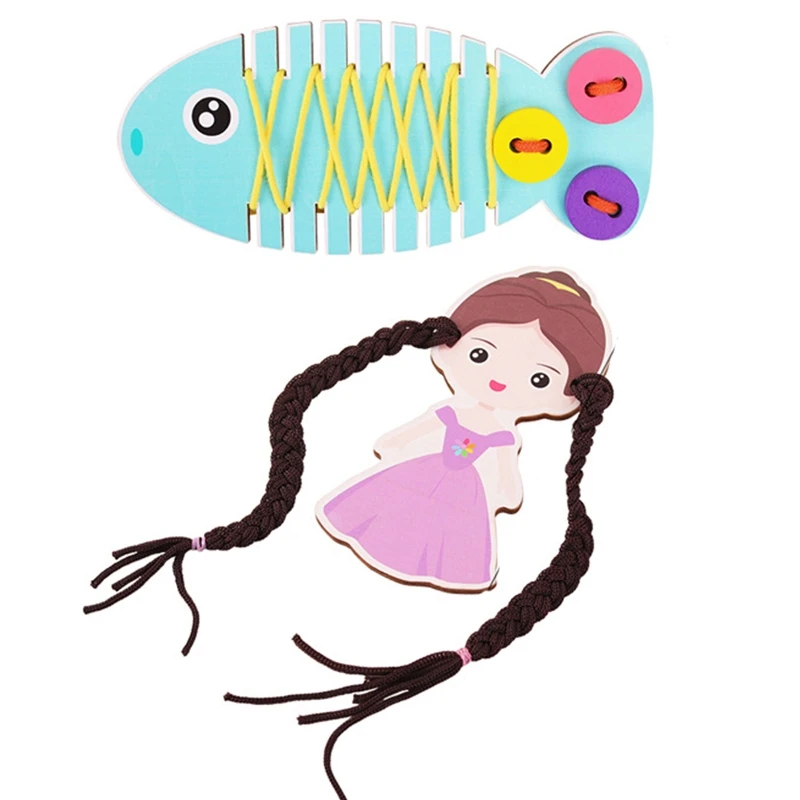 

Y3NF Brain Developmental Threading Puzzle Toy Hair Braiding Learning Baby Funny Gift