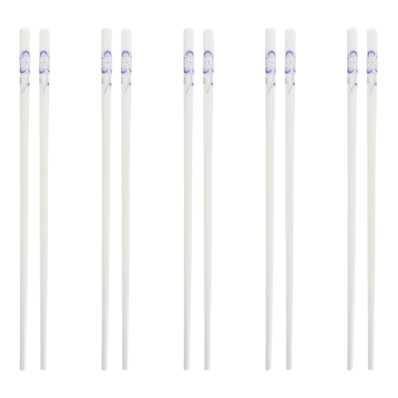 

5 Pairs Chopsticks Porcelain Chopsticks Traditional Chopsticks Ceramic Chopsticks Japanese Tableware Heat Resistant Chopsticks
