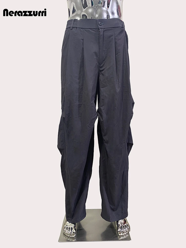 nerazzurri Весна Осень Тонкие мешковатые легкие брюки-карандаш для мужчин Высокая