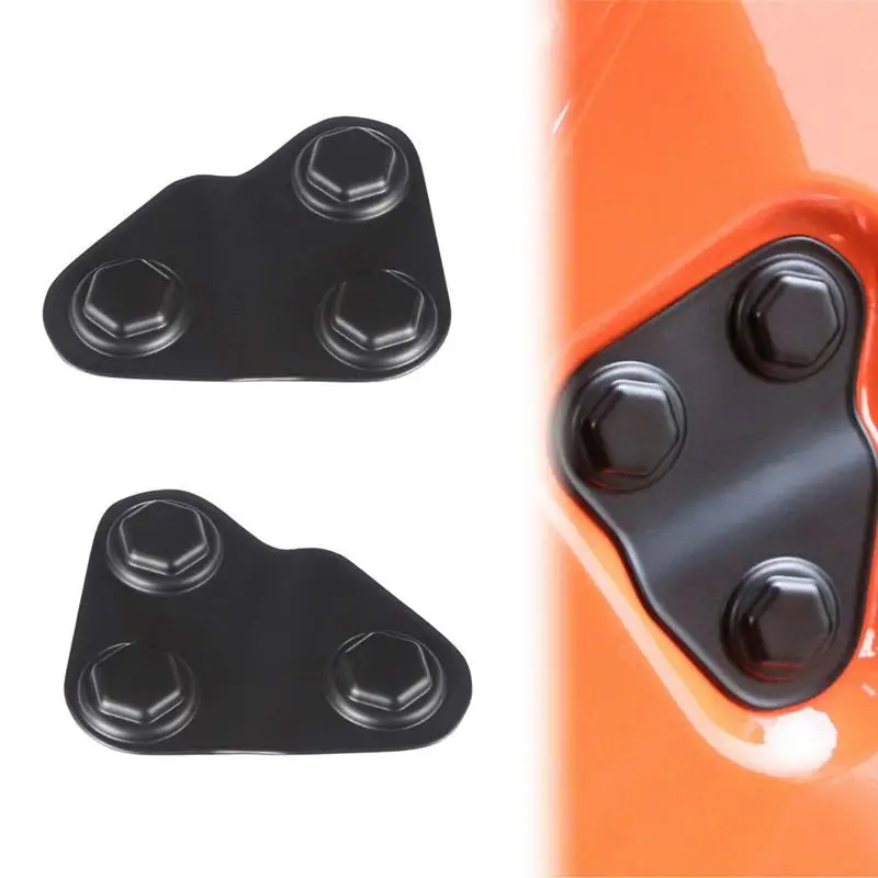 

2PCS Car Door Lock Screw Protector Cover For 2018-2020 Car Styling Door Lock Screw Protection Trim Black