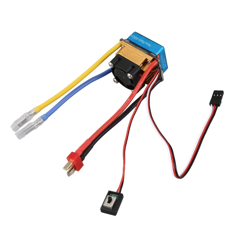 

480A Brushed ESC Single Motor With Cooling Fan Waterproof 2-4S 3 Modes 5V/3A BEC For RC Cars