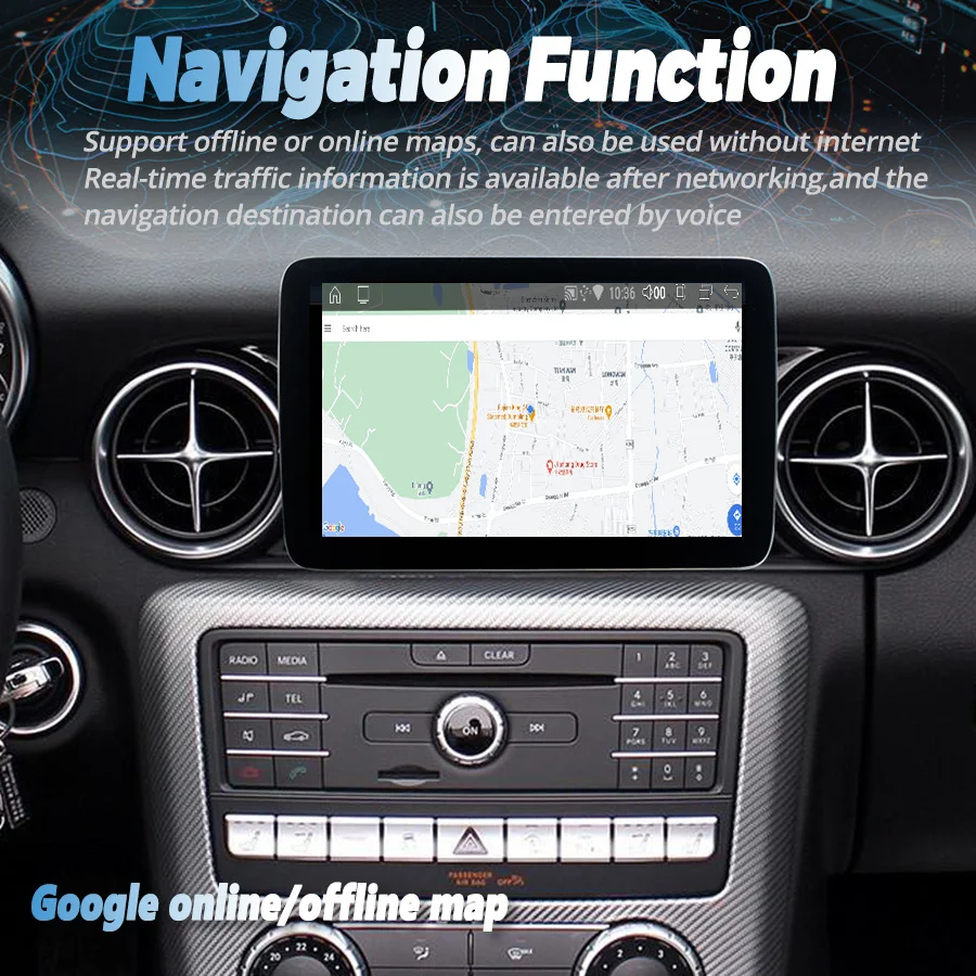 9-дюймовый мультимедийный плеер Android для Mercedes Benz SL SLK SLC300 SLC200 SLC43 SLC260 SLK350 SL350 R172 SLC