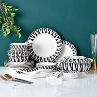 luxury complete dinnerware plate sets european style breakfast tableware kit christmas decorative talerze obiadowe kitchenware