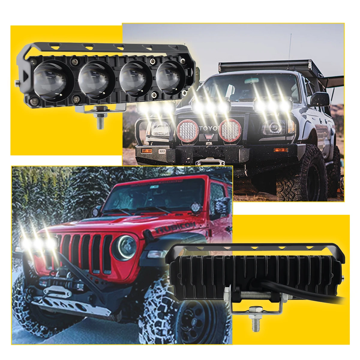 Автомобильные Светодиодные Рабочие Фары С 4 Линзами Двойное Напряжение 12 В 24