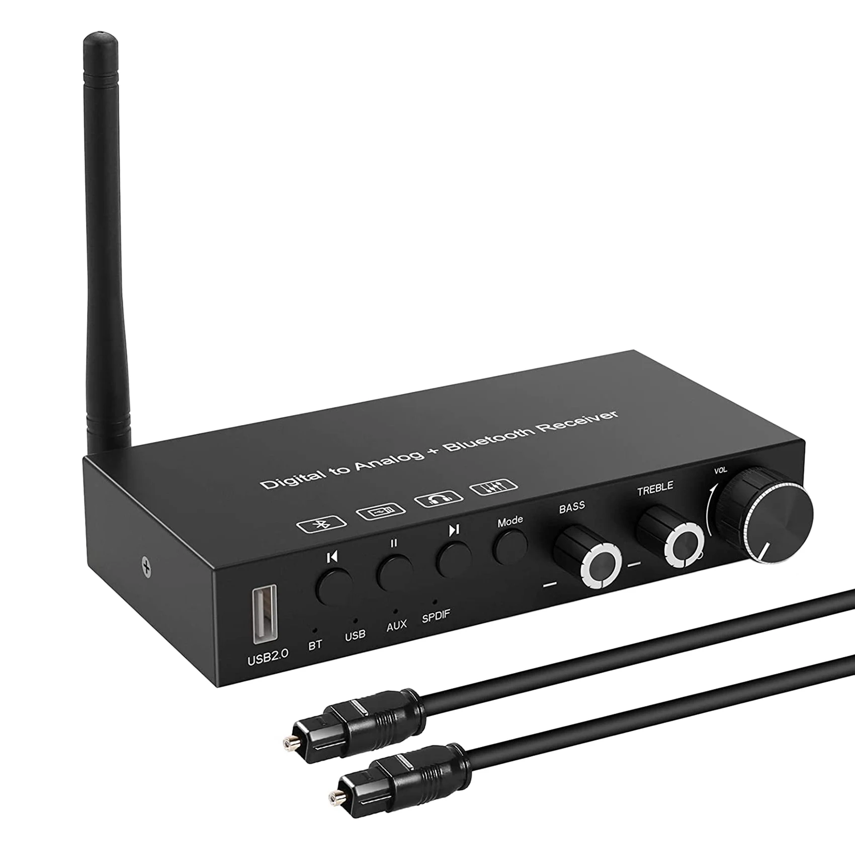 

USB 192 кГц DAC цифро-аналоговый преобразователь с усилителем для наушников, встроенным Bluetooth V5.0, приемником, музыкальным плеером