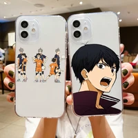 haikyuu volleyball phone cases for iphone se 2020 6 6s 7 8 11 12 13 mini plus x xs xr pro max transparent shell