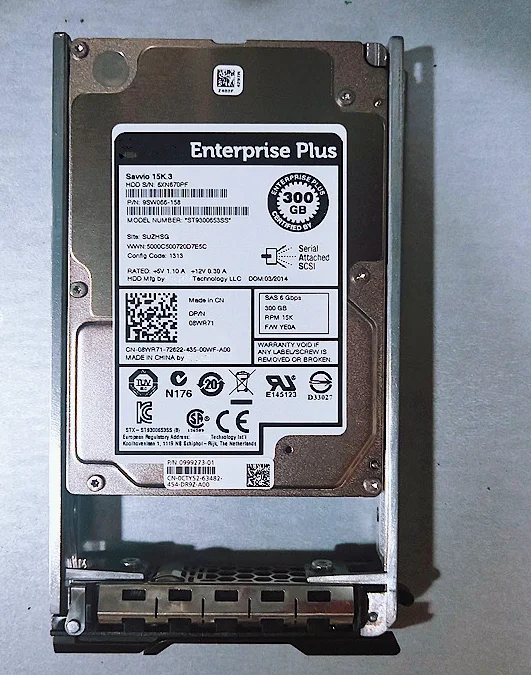 

Жесткий диск HDD 08wr71 300 ГБ 15000 об/мин 64 МБ кэш sas 6 gbs 2,5