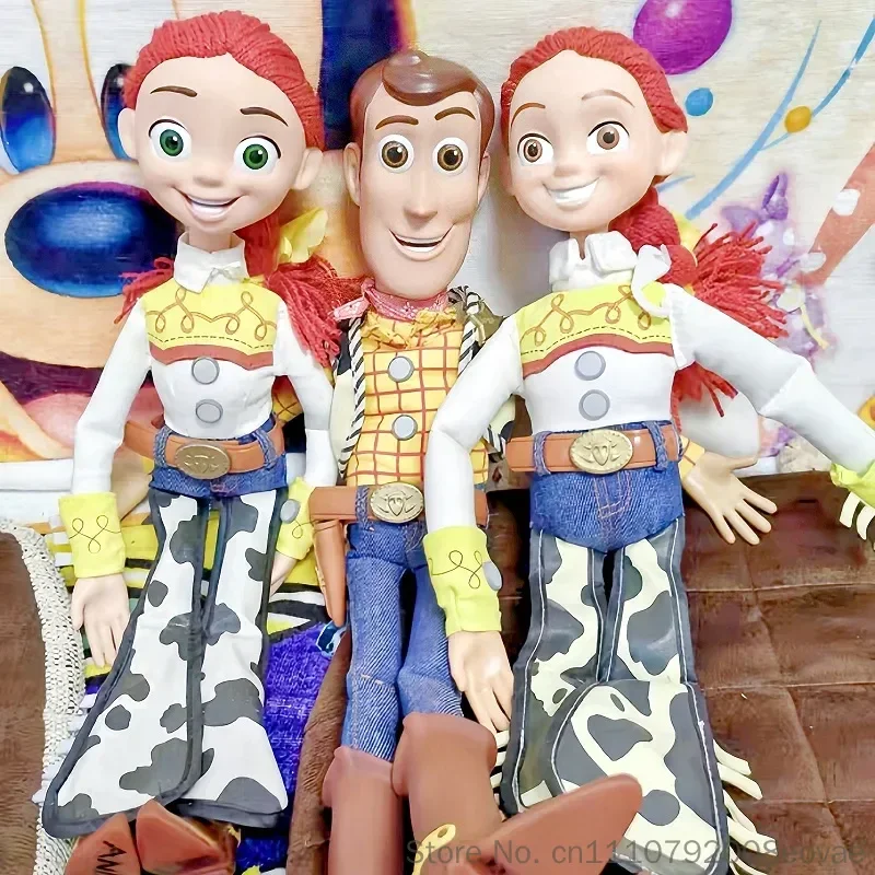 Фото Аниме-фигурки Disney Toy Story 4 - говорящие коллекционные модели персонажей Вуди, Базза, Джесси, Рекса для декора и в подарок №2