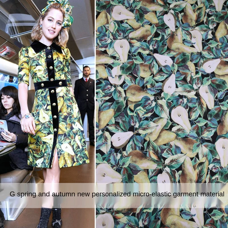 

Микроэластичная драпировка, ткань из полиэстера с принтом для платья, дизайнерская брендовая рубашка, ткань для одежды «сделай сам», матери...