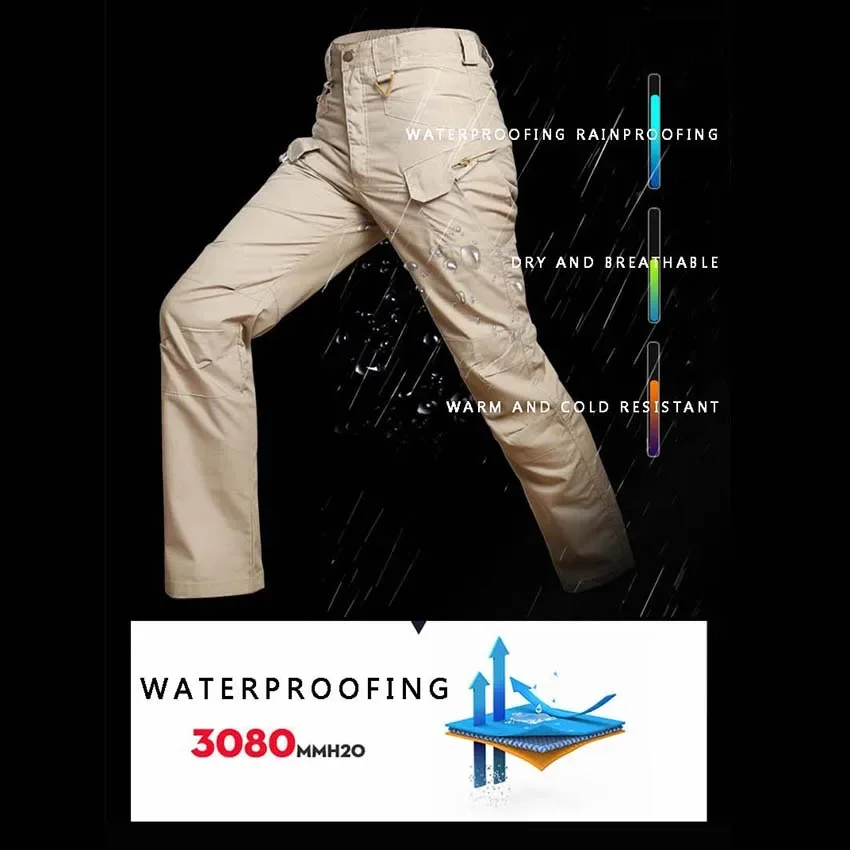 Брюки NUONEKO мужские с несколькими карманами уличные летние дышащие