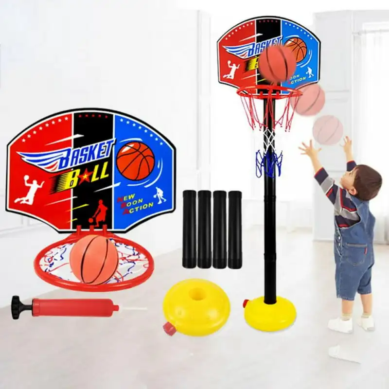 

Basketball Hoop Stand Adjustable Height Indoor Basketball Hoop Outdoor Toys Outside Backyard Games Mini Hoop Basketball Goal Gif