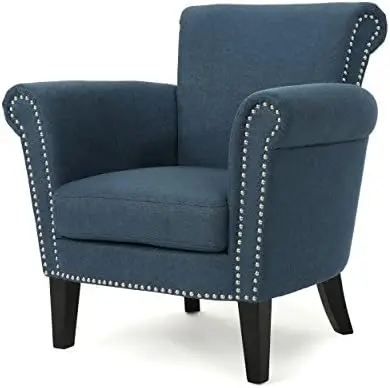 

Винтажный тканевый клубный стул со стразами, темно-синий/темно-коричневый 31D x 29,5 W x 31,5 H