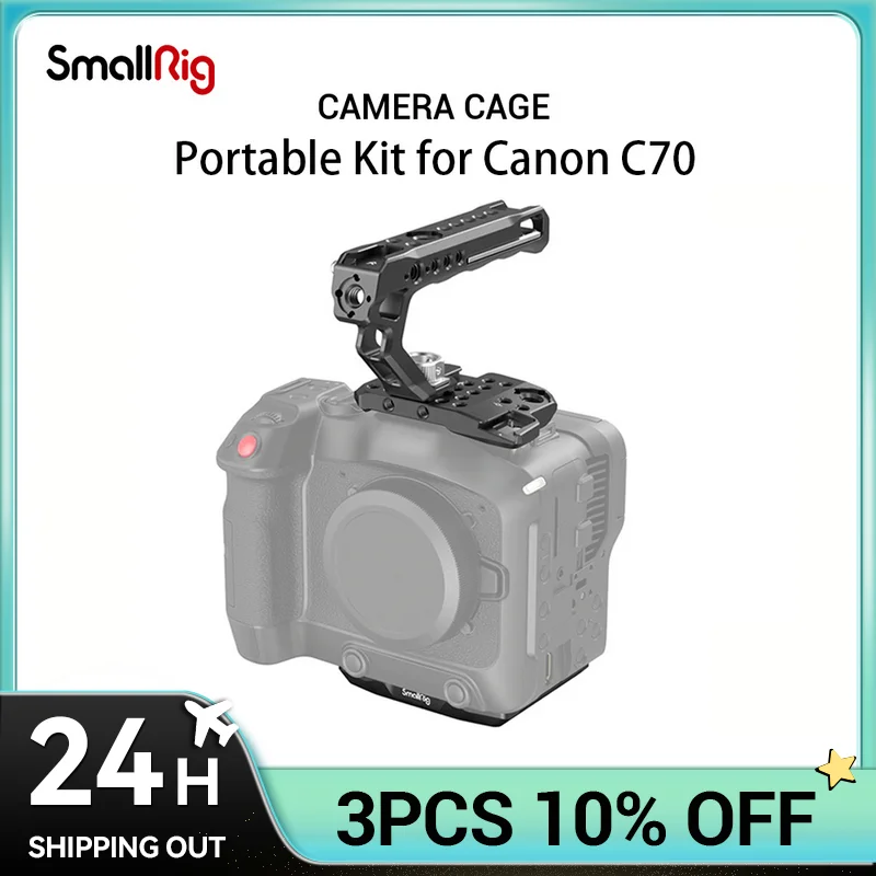 

Портативный ручной комплект SmallRig для камеры Canon C70 с несколькими резьбовыми отверстиями 1/4-20, холодная обувь 3190