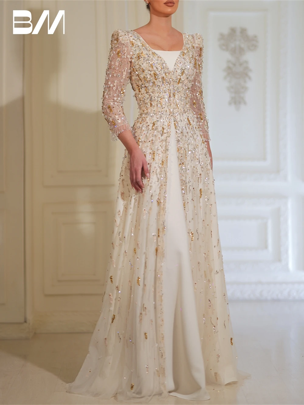 Новое блестящее женское сетчатое платье трапециевидной формы для выпускного