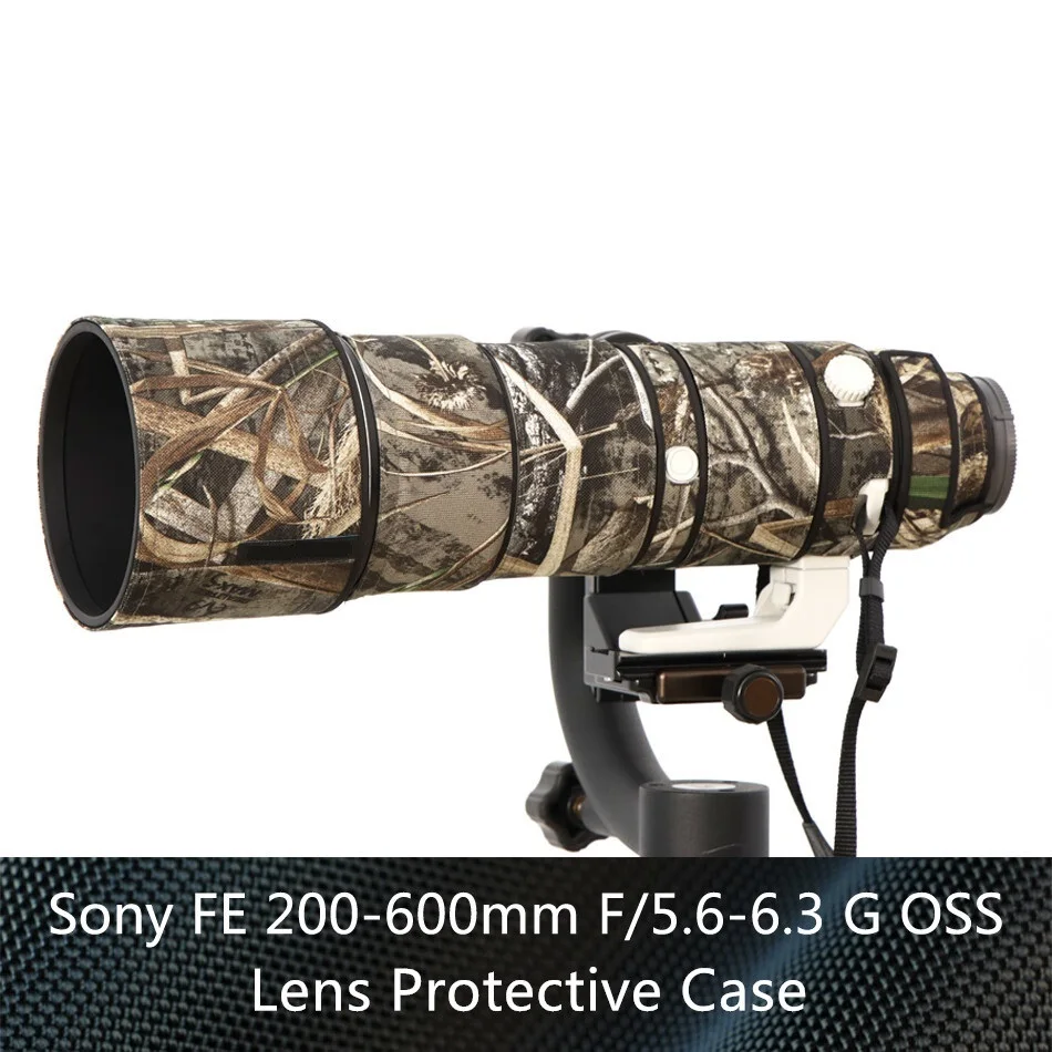 

Камуфляжное покрытие для объектива, дождевик для Sony FE 200-600 мм, F5.6-6.3 G OSS, защитный чехол для объектива, нейлоновое водонепроницаемое покрытие ...