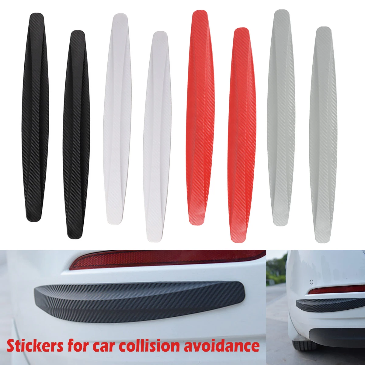 

2Pcs Car Door Corner Protector Car Bumper Blade Strip Corner Guard Anti-Scratch Strips Sticker Protector Crash Auto Accessories