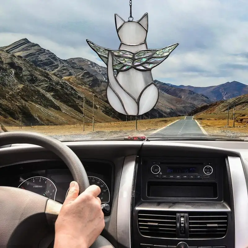 

Cat Memorial Ornament Pet Loss Gifts Cat Memorial 2D Cat Ornaments With Angel Wings For Cat Lovers Gifts Cat Memorial Gift