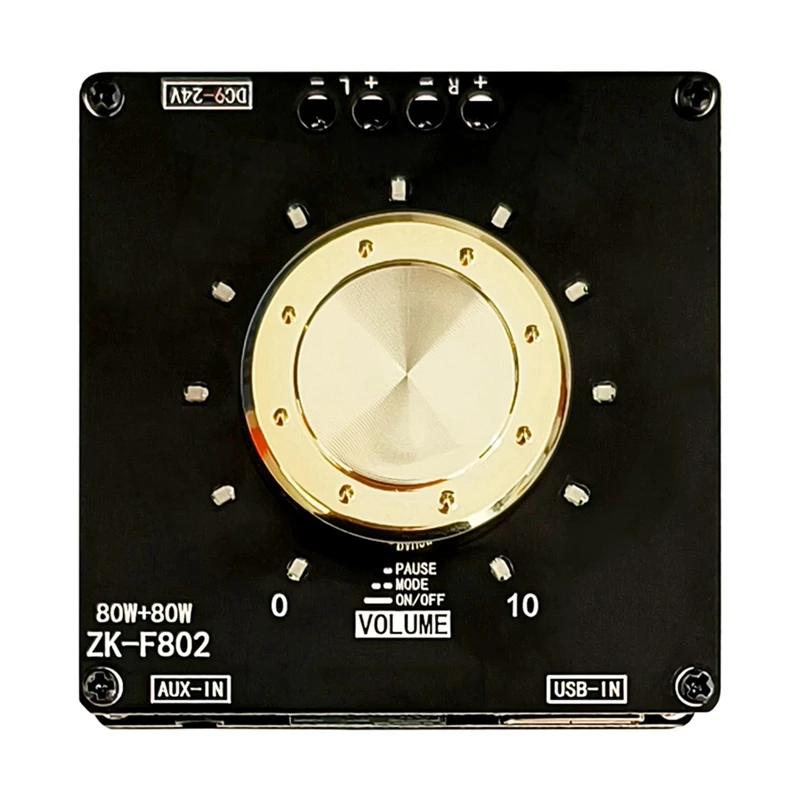 

ZK-F802 5.1 Bluetooth 80W 2.0 Channel Power Amplifier Board Accessories Parts Kit With Short Circuit Protection For Sound Box