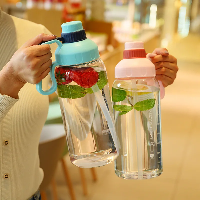 

Botella De Agua 2 Litros Water Bottle Sport Vasos Con Tapa Y Pajita Shaker Gym Air Up Protein Shaker Envio Gratis Viaje Straw