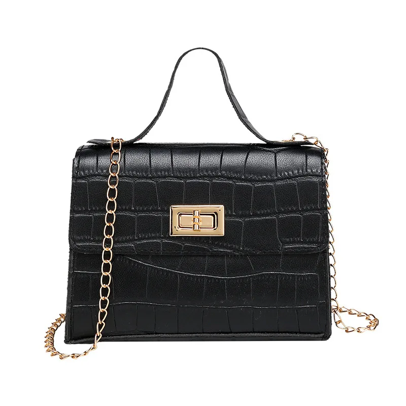 Crocodile Pattern Handbag 2023 Foreign Trade Small Bag Women's Ladies Hand Bags Versatile Small Square Bag