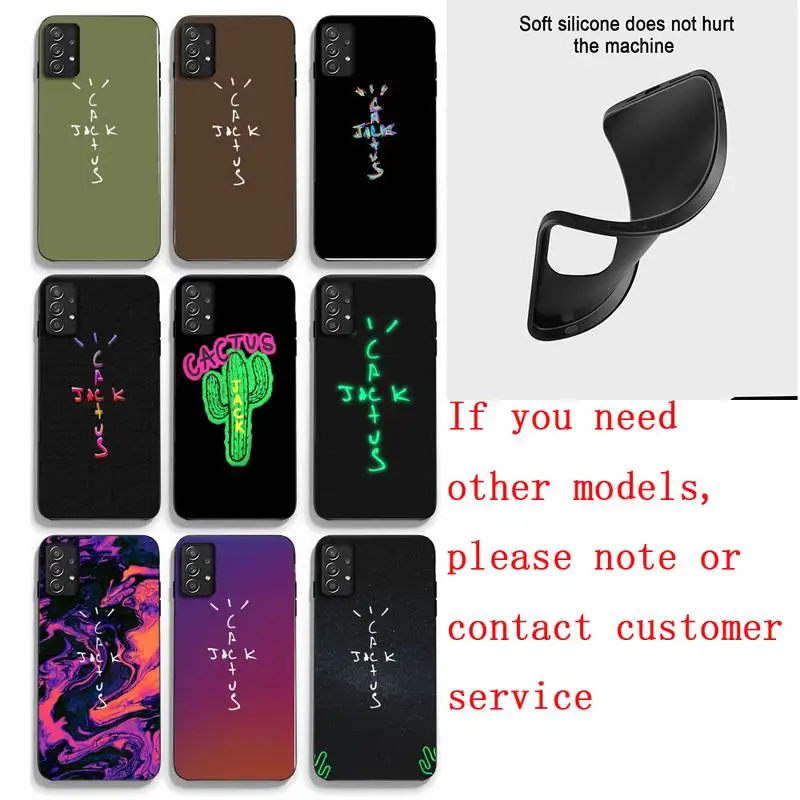 

Cactus Jack Hip Hop Fashion Phone Case For Samsung Note M 31 9 A51 A52 A71 A72 A80 A91 A20E A32 A31 A21 A11 Fundas Shell Cover