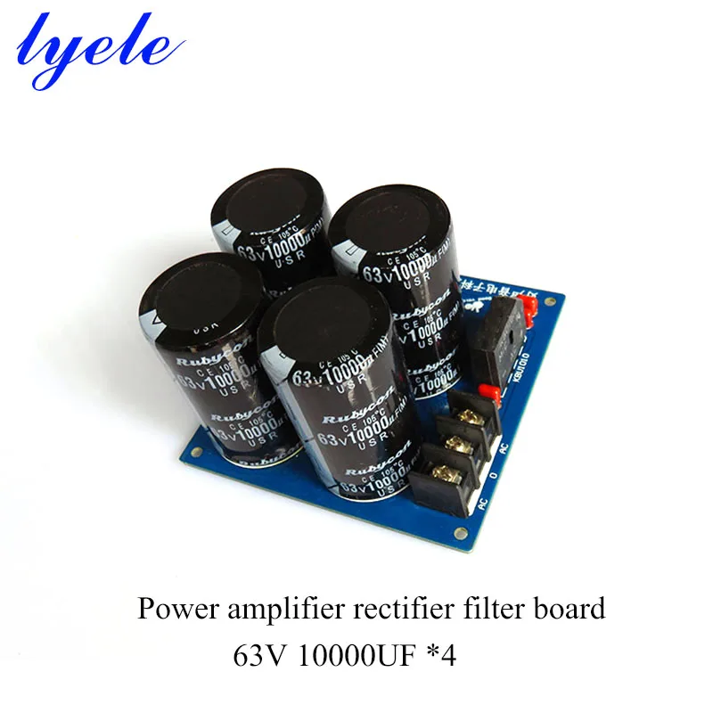

Rectifier Filter Board Power Amplifier Power Board 63v 10000uf *3 Filter Capacitor for Amplifier