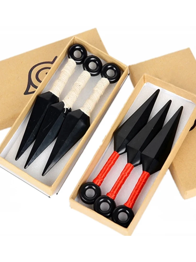 

Anime Naruto Kunai Shuriken Set Akatsuki Itachi Konoha Kakashi Cosplay Kunai Knive Weapon Armor Props Toys Kids Accessories Gift
