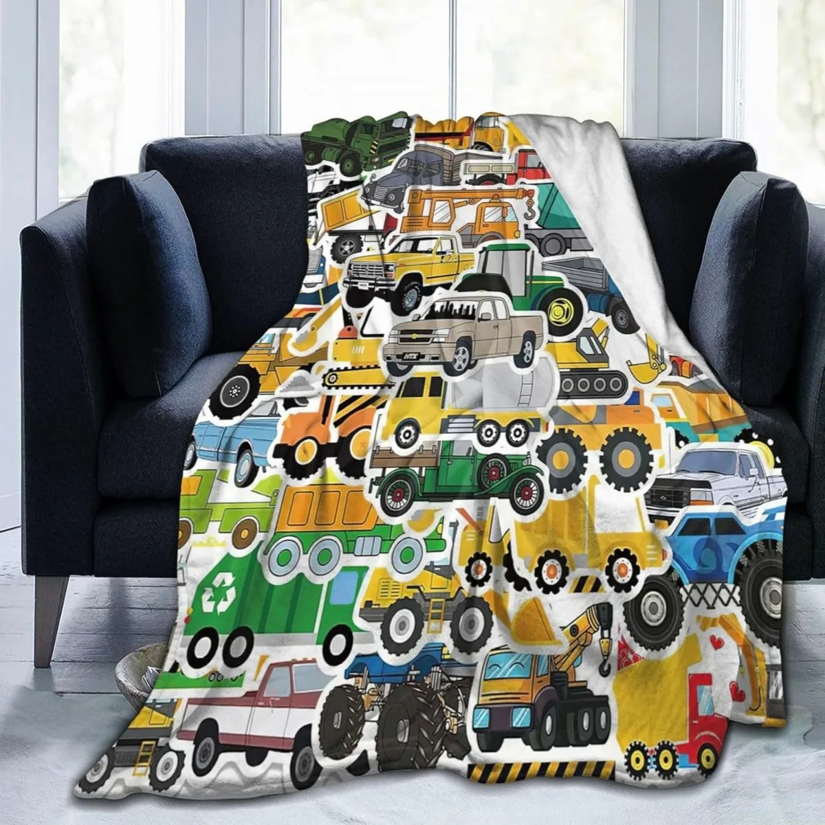 Детское одеяло строительный экскаватор супермягкий уютный автомобиль легкое