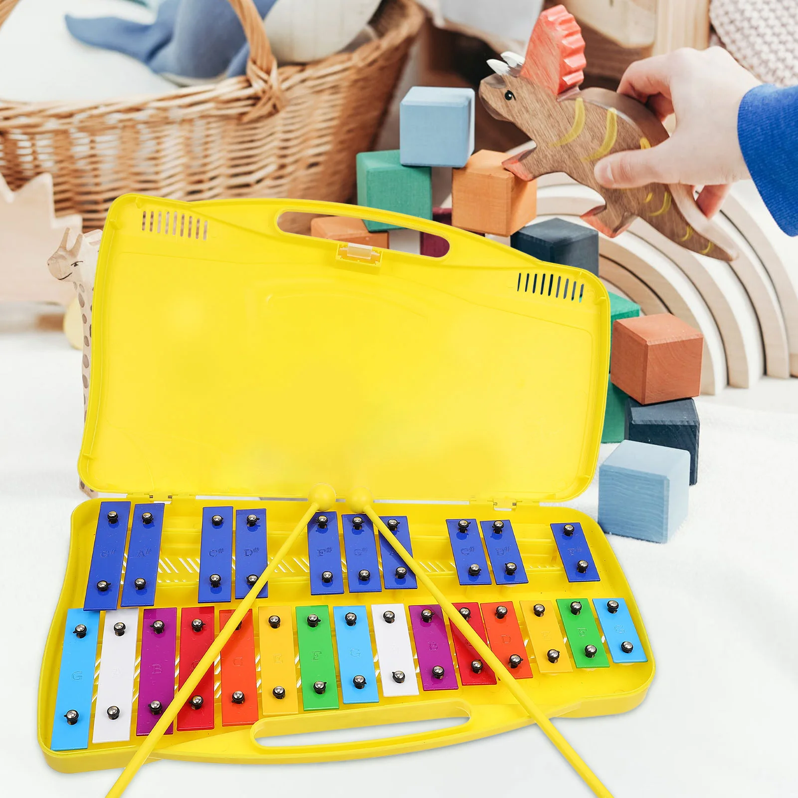 Toddler Musical Instruments Percussion Glockenspiel 25-tone Piano Playing Boxed Toys