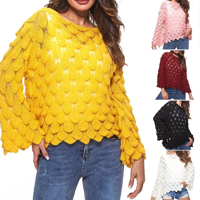 

Популярный Элегантный женский свитер Kf, повседневные Модные свободные женские свитера и пуловеры, Милый джемпер 3D, пуловер, свитера