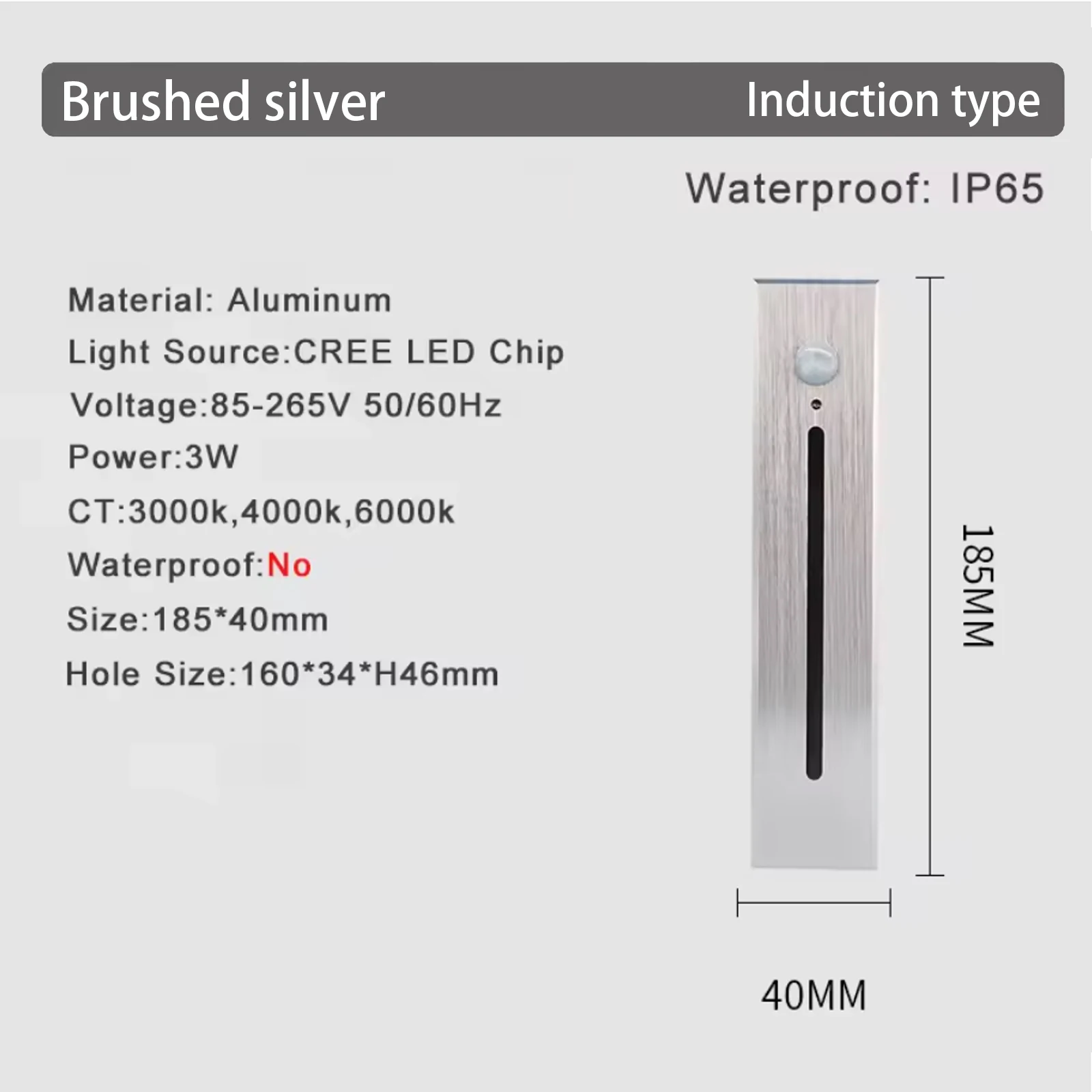 

Светильник настенный LED XINLAT 3Вт