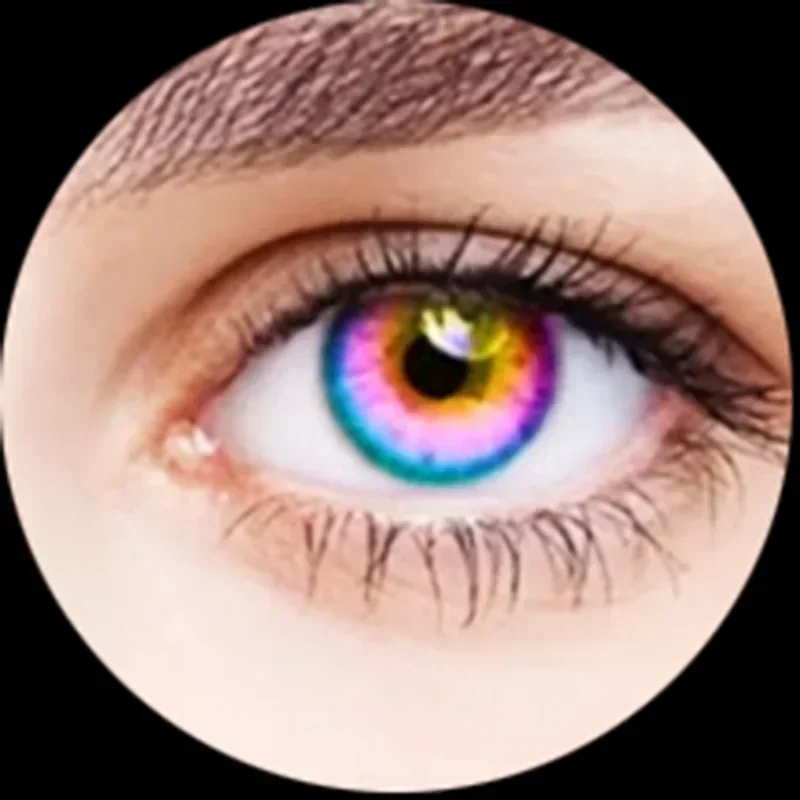 FLTMRH men and women red green colored yellow blue glass eyes cabochon round 6MM-30MM EyeToys DIY jewelry accessories pupil