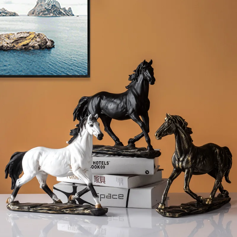 

Nórdico Criativo Branco Estátua Cavalo Escuro, Escultura Figura, Decoração de Casa, Sala De Estar, Escritório, Sala De Estudo, D