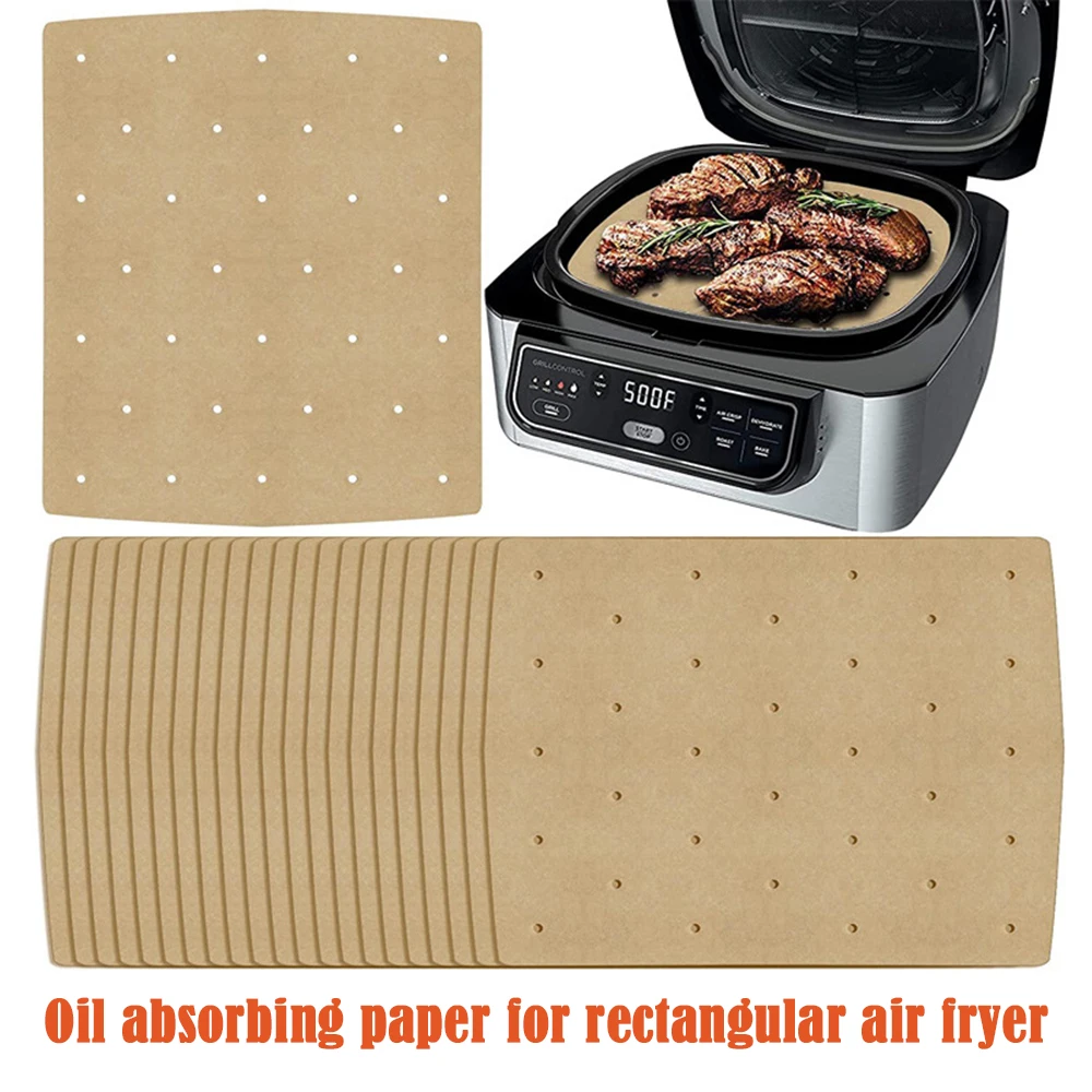 50Pcs Air Fryer Paper Air Hole Air Fryer Parchment Paper Liners For Ninja Foodi Smart FG551 Air Fryer Accessories