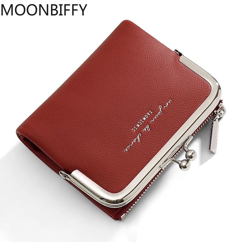 

Short Clutch Small Wallets for Women PU Leather Female Coin Purses Ladies Simple Mini Card Holder Travel Exquisite Wallet Solid