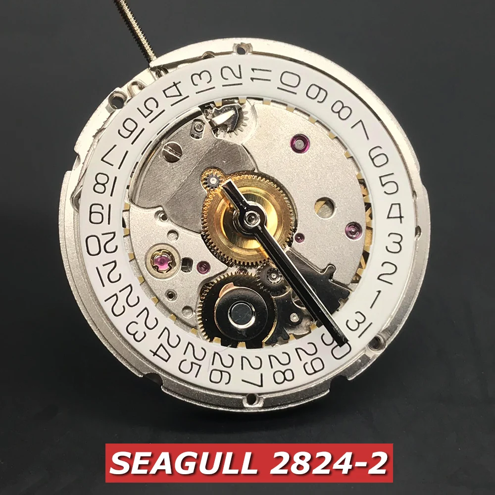 Оригинальный золотистый автоматический механический механизм Seagull 2824-2 Премиум