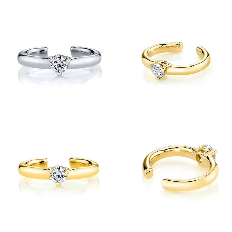 

Серьги-клипсы женские из серебра 925 пробы с цирконом