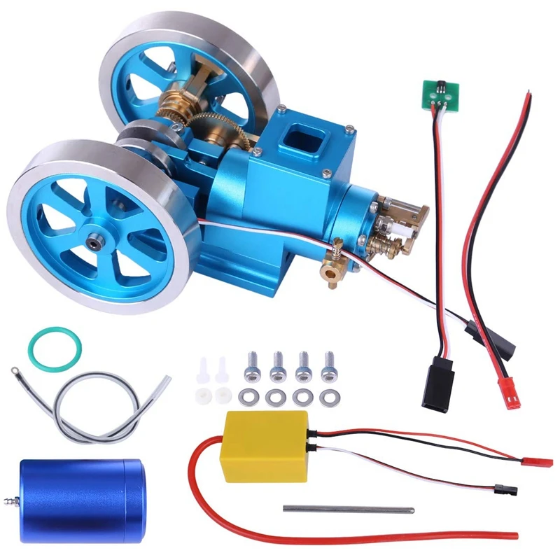 

Mini Engine, 2 Wheels Single Engine Model Mini Internal Combustion Engine Model Ornaments Boys Birthday Gift