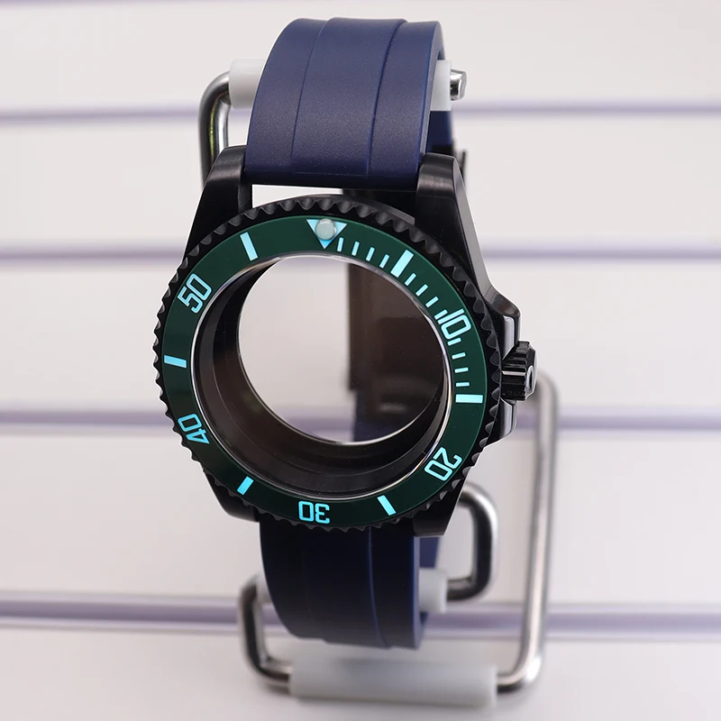 Черный корпус для часов SUB 40 мм светящийся безель Seiko NH35 NH36 NH38 NH34 ETA 2824 Miyota 8215
