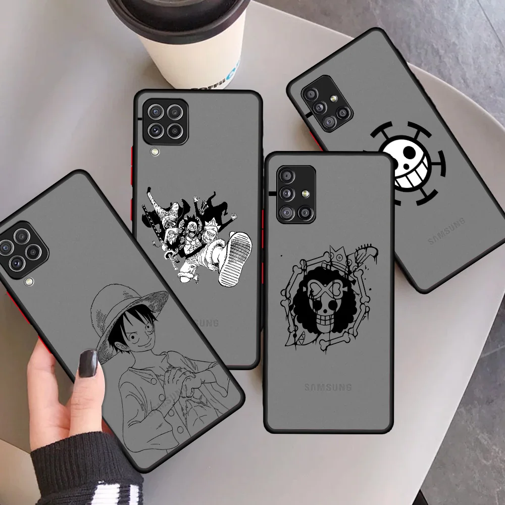 

Black One Piece Matte Case For Samsung Galaxy A12 A52 A51 A53 A33 A71 A32 A31 A21 A70 A11 A22 Black Hard Phone Shell