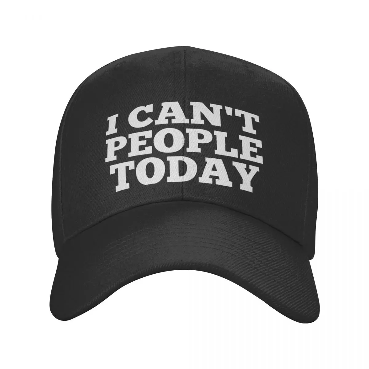 

Забавная цитата «Я не могу людей сегодня», Кепка из полиэстера в стиле ретро, симпатичная ветрозащитная шляпа, впитывающая влагу, подходит для ежедневного хорошего подарка