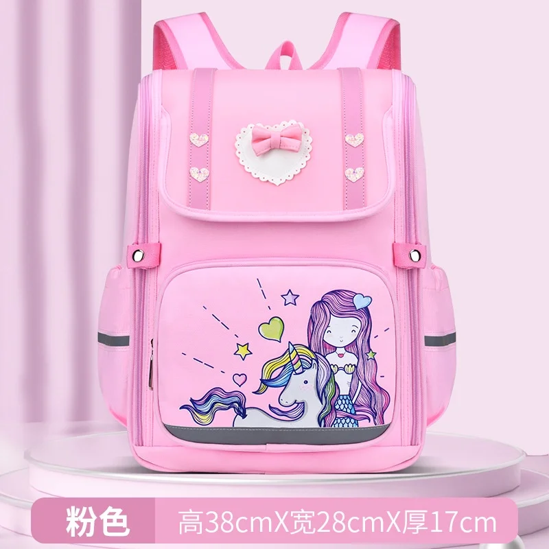 Grade 1-6 Children British Style Unicorn Mermaid Astronaut Backpacks New Girl Boy Students Cartoon Schoolbags for Students Hot
