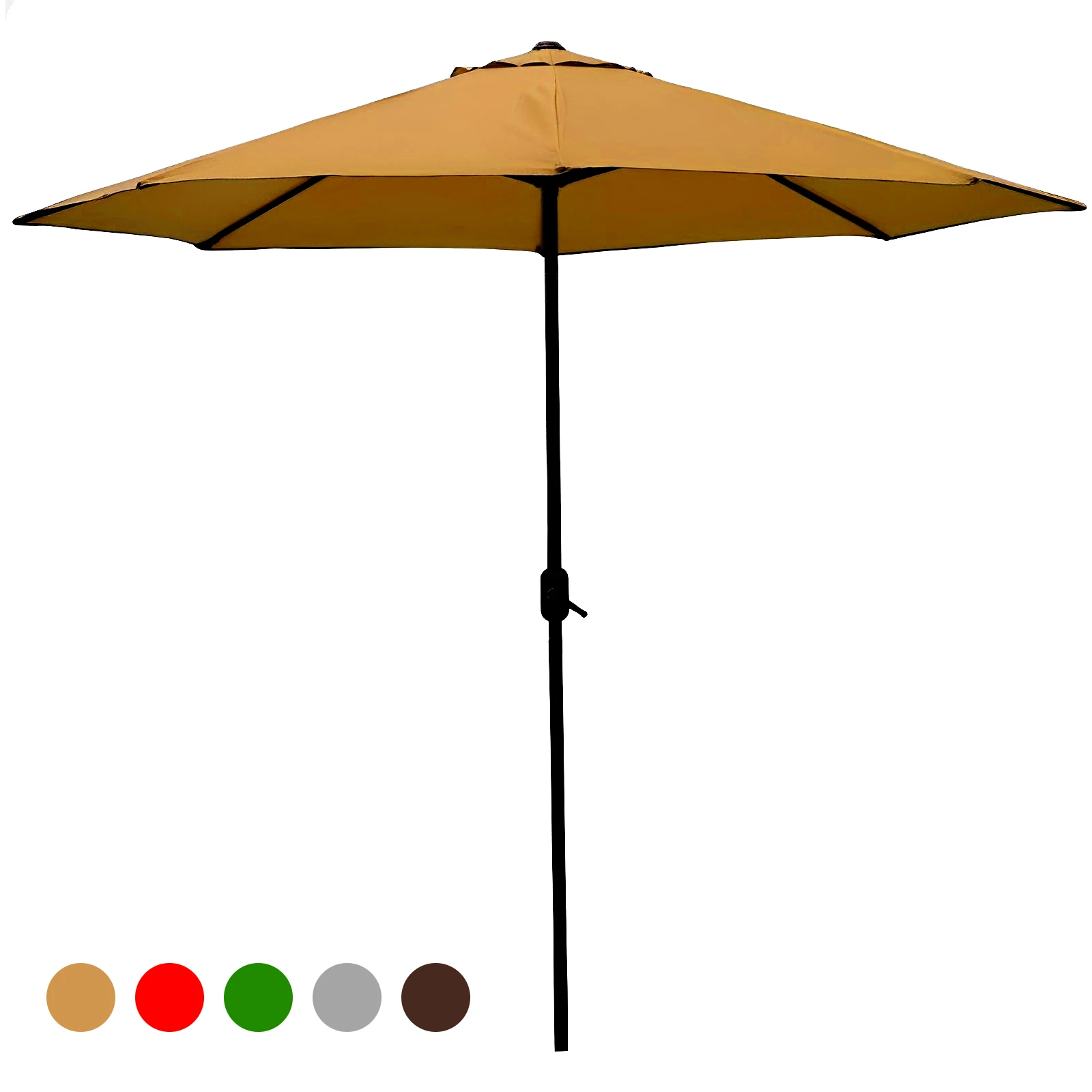 

9.84ft Replacement Umbrella Canopy 8 Ribs Outdoor Umbrella Replacement Top Cover Waterproof UV Resistant Polyester Sunshade